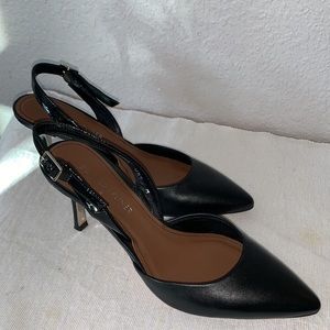 Donald J. Pliner Black Slingback Heels